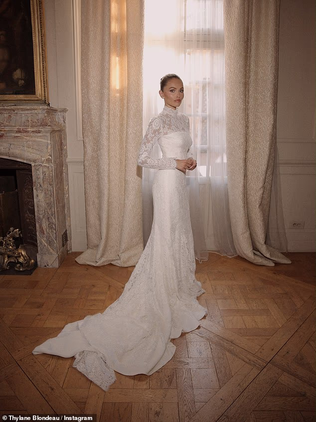 Thylane Blondeau has finally shared the making of her Miu Miu wedding dress after she married DJ Ben Attal last month