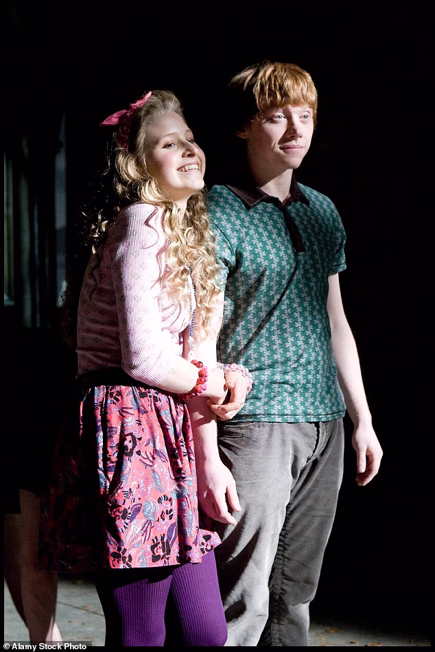 Harry Potter star Jessie Cave has claimed she was left in tears on the set of the blockbuster movies when she was fat-shamed by a costume designer (Jessie pictured in the 2009 film Harry Potter and the Half-Blood Prince with Rupert Grint)