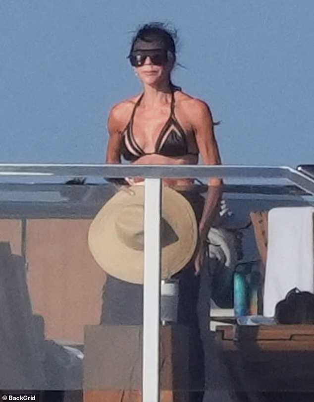 Victoria Beckham and Kim Turnbull continued their summer fashion parade on board the family's £16million yacht