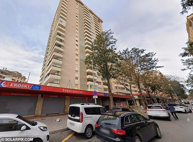 A man has been left fighting for his life after plunging from a Majorcan apartment block and landing on two people he left seriously injured