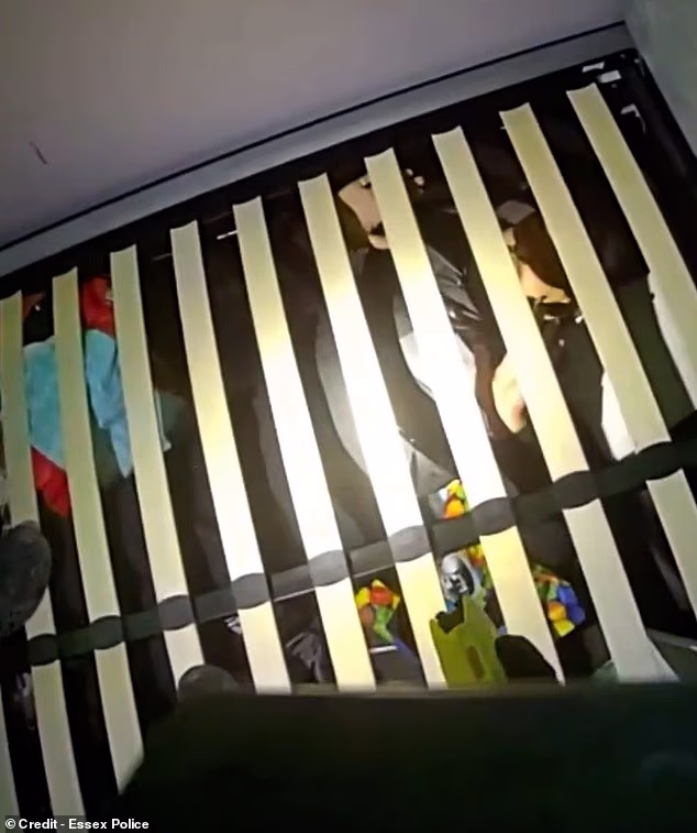 This is the moment armed police found a stalker hiding under a bed after he mowed down three people while speeding through the streets