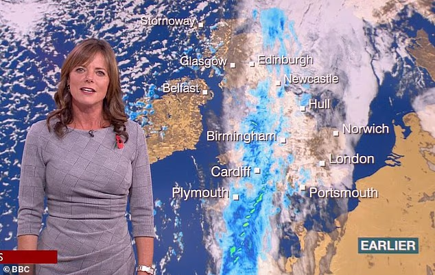 BBC Weather's longtime presenters including Tomasz Schafernaker and Louise Lear (pictured) are reportedly considering leaving the channel over plans for huge cuts by bosses