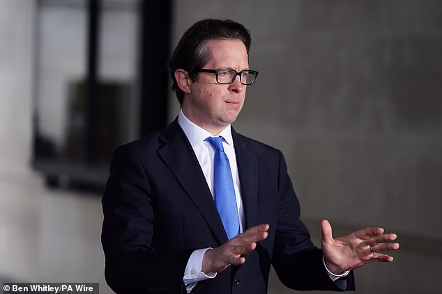 Shadow chancellor of the Duchy of Lancaster Alex Burghart doing a media interview (pictured: February 2025)