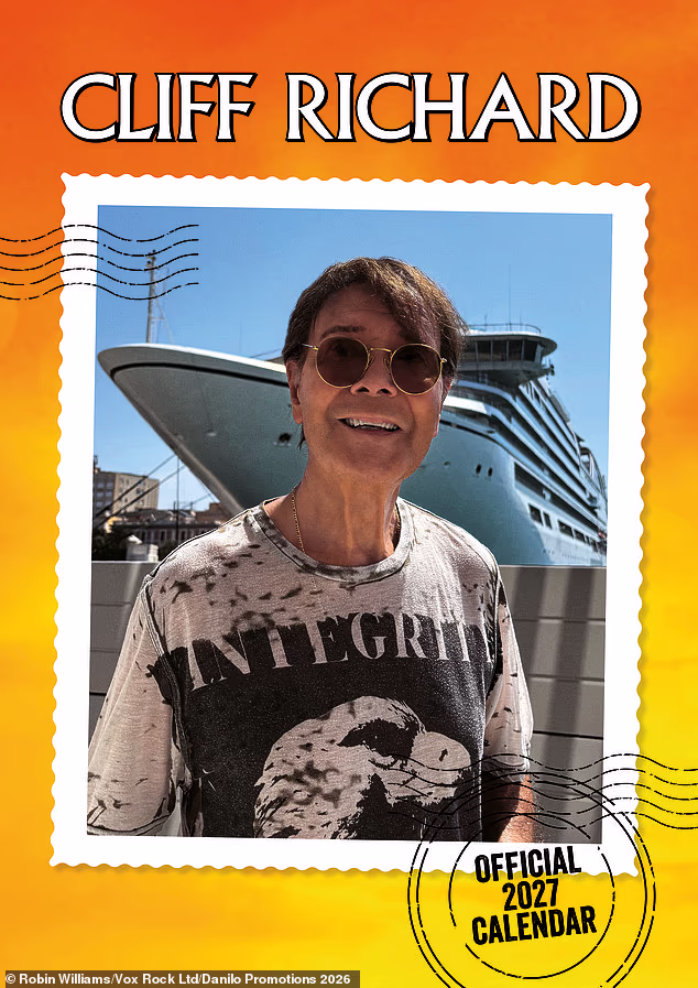 Sir Cliff Richard has released images that are included in his 2027 calendar