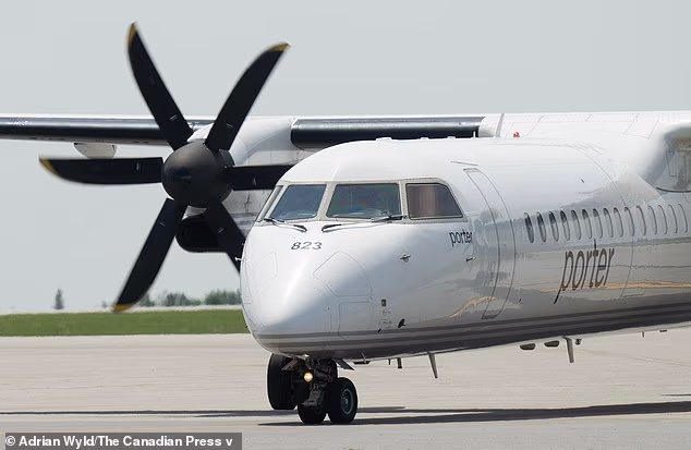 A Porter Airlines flight in Canada was cancelled after a young child refused to sit down and buckle up (File image)