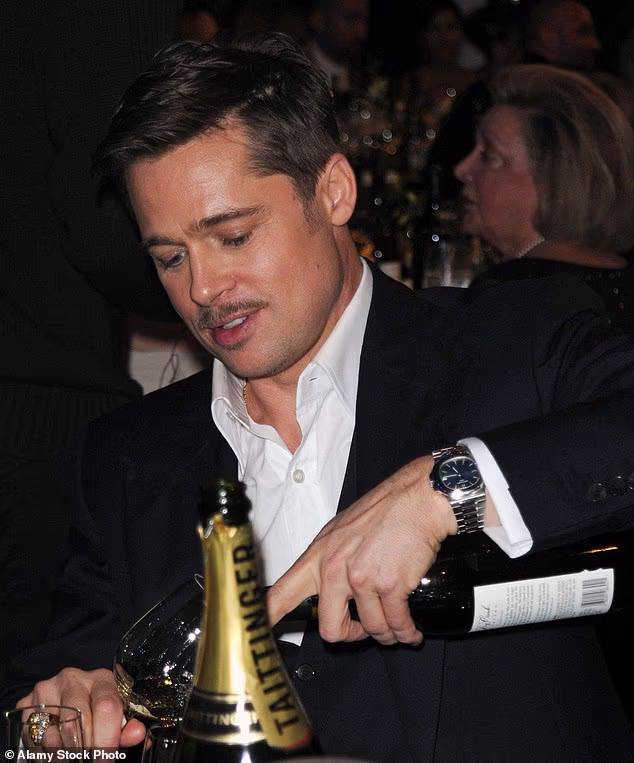 After seven years sober, Brad Pitt revealed he was back on the booze this week (pictured pouring a glass of wine at the 2009 SAG Awards)