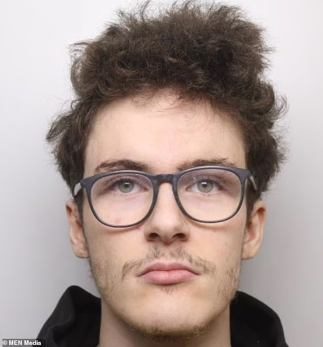 Justin Swaddle, 20, from Leeds, was jailed for two years after he forced 117 victims into sexual activity and self harm