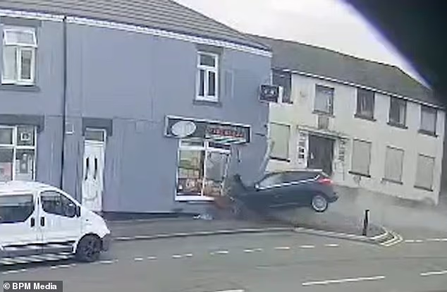 Footage showed Mohammed approaching Rose Fast takeaway at speed before ploughing into it