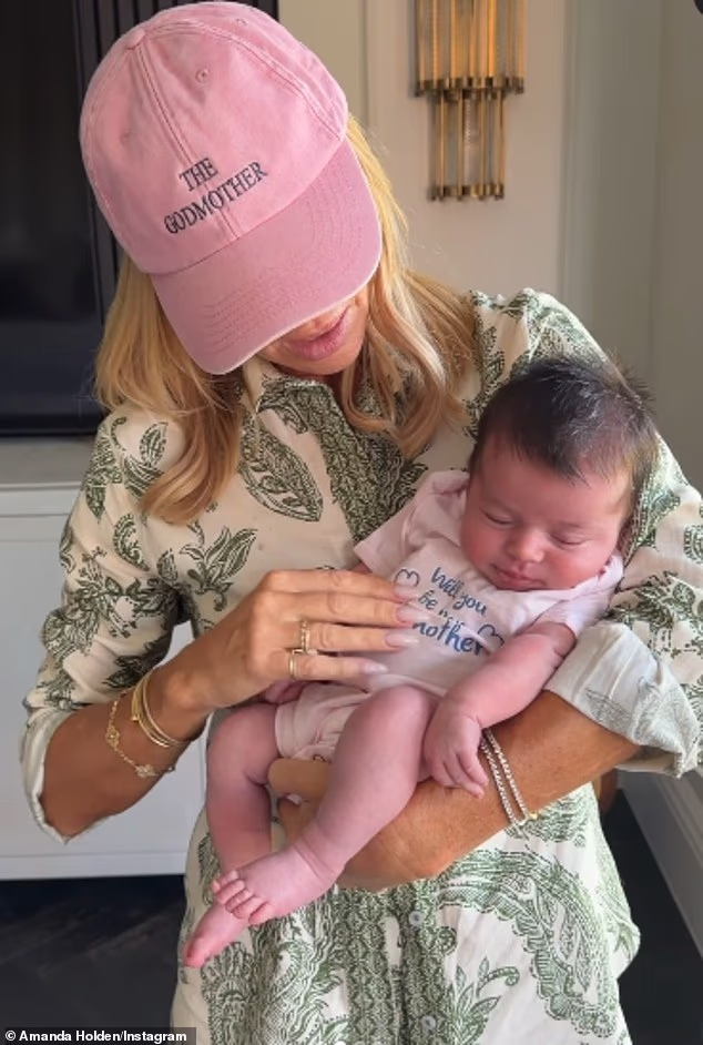 Amanda Holden shared the emotional moment she was asked to be a godmother to her friend's baby River Lily in a new Instagram post on Wednesday