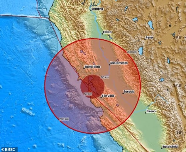 Four minor earthquakes have struck the California Bay Area on August 13