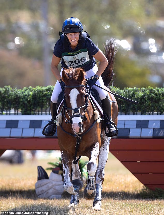 Zara Tindall beamed and jumped for joy as she claimed her first major championship title in nearly 20 years