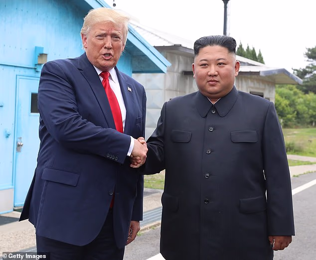 President Donald Trump announced on Sunday that the United States will be scaling back its military exercises with South Korea, citing his 'very good relationship with Kim Jong Un.' The two world leaders are pictured in a photo Trump shared to his Truth Social page on Saturday