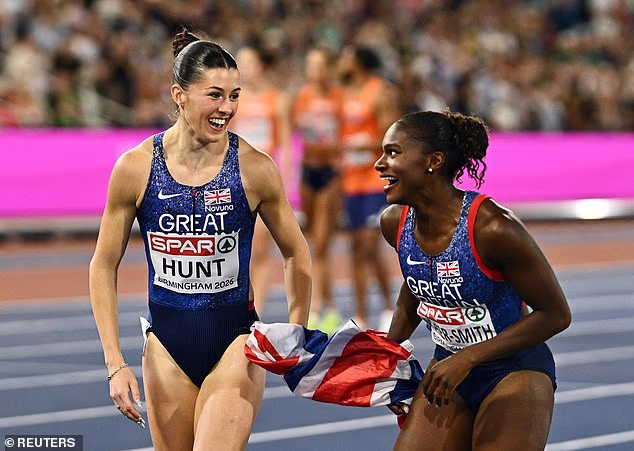 Britain's QUADRUPLE golden girl Amy Hunt eyes up 'eight-week hibernation' with her family after celebrating four European Championship gold medals with champagne