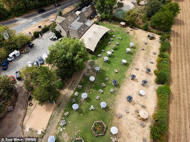 Grass outside Jeremy Clarkson's Cotswolds pub looked surprisingly lush on Monday as the presenter revealed his tactic for accessing water