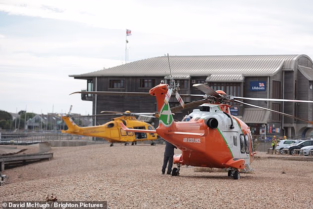 Two air ambulances are standing by at Shoreham Lifeboat station to attend an incident this afternoon