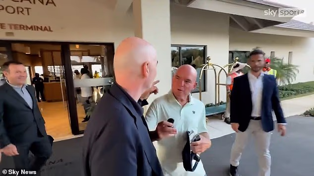 Gianni Infantino brushed off questions from reporters about his future with a series of bald jokes