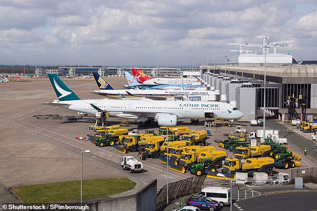 Seven flights due to land at Manchester airport were diverted after a man entered the airfield on Friday night