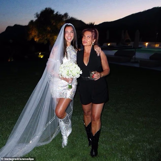 Dua Lipa's mother Anesa posted an unseen wedding photo on Instagram to mark her daughter's 31st birthday on Saturday