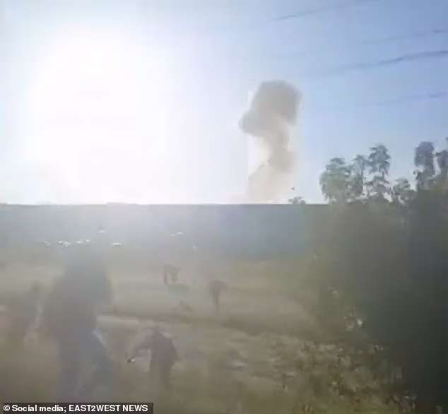 A second 'Russian Amazon' Ozon facility was hit in two days this morning in Orenburg as 300 workers were evacuated