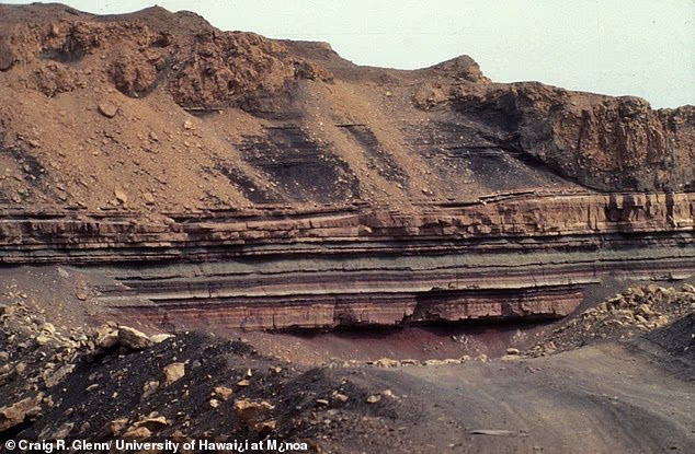 The discovery was made on Egypt's Abu-Tartur Plateau, a remote stretch of the Western Desert rich in phosphate deposits. Above is a mine in the Abu-Tartur Plateau