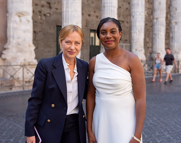 Kemi Badenoch has been told by Italian Prime Minister Giorgia Meloni to 'stand your ground' and avoid a deal with Reform UK's Nigel Farage, it has emerged