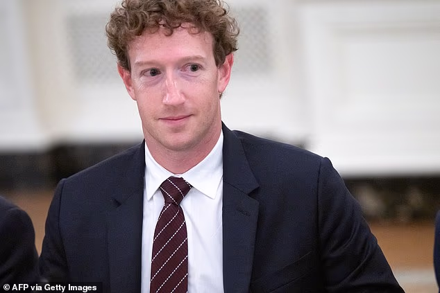 Meta boss Mark Zuckerberg, pictured in the White House in September 2025