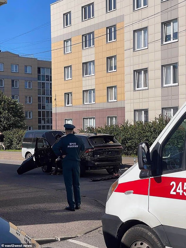 A senior Russian military officer was killed in a suspected car bomb attack on Thursday in St Petersburg (pictured)