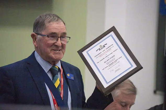 Alan Ford (pictured), 72, and son Rick, 42, passed away following the incident on Wednesday, the Cheshire Agricultural Society confirmed
