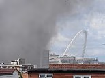 Huge fire erupts near Wembley stadium after reports of 'explosion' as smoke billows over London