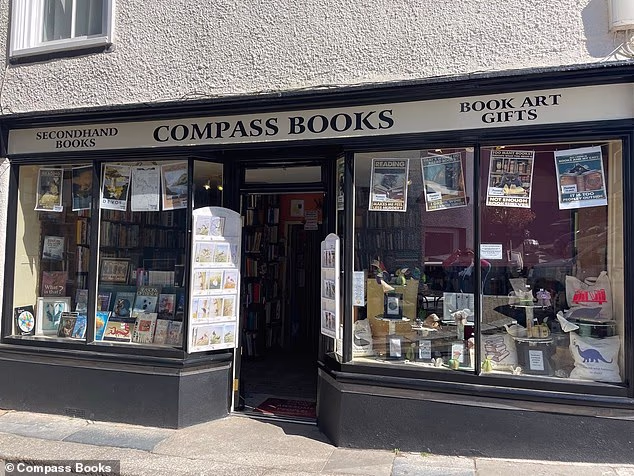 Pictured: Compass Books in Dartmouth, Devon, whose books have been pillaged by Silicon Valley tech firms to train AI