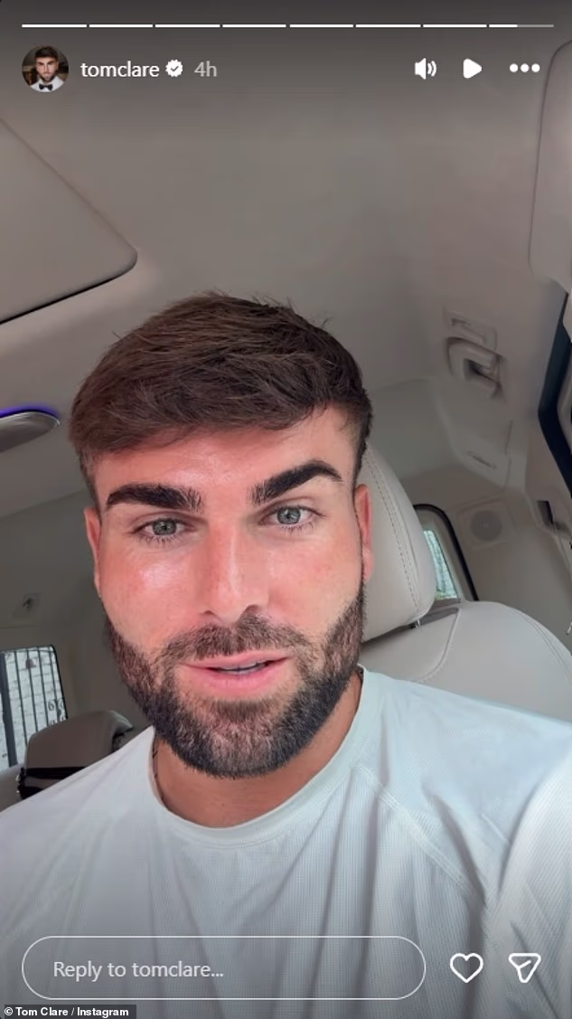 Tom Clare has admitted he's still hungover on Saturday after returning home from his boozy 10-day wedding to Molly Smith in Mallorca