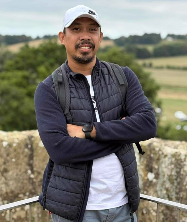 Robert Guanco, 41, died when a huge wooden archway gave way at the Big Church Festival in West Sussex on Friday