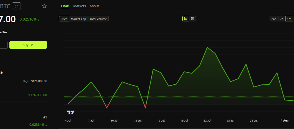 Bitcoin (BTC) Price Performance. Source: BeInCrypto