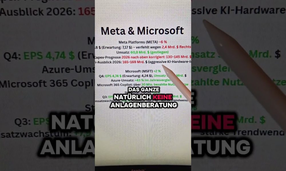 Meta Aktie -10%  nach Quartalszahlen... #aktien #finance #news