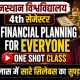 financial planning for everyone  || finance planning for everyone 4th semester