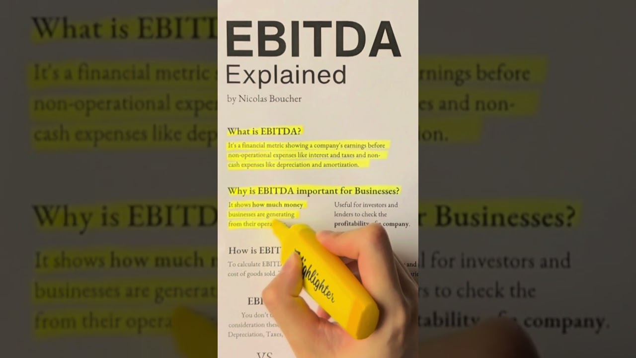 EBITDA Explained Simply #finance #knowledge