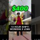 HOW MUCH MONEY DID I MAKE WORKING A 13 HOUR SHIFT? #money #work #grind #fyp #shorts