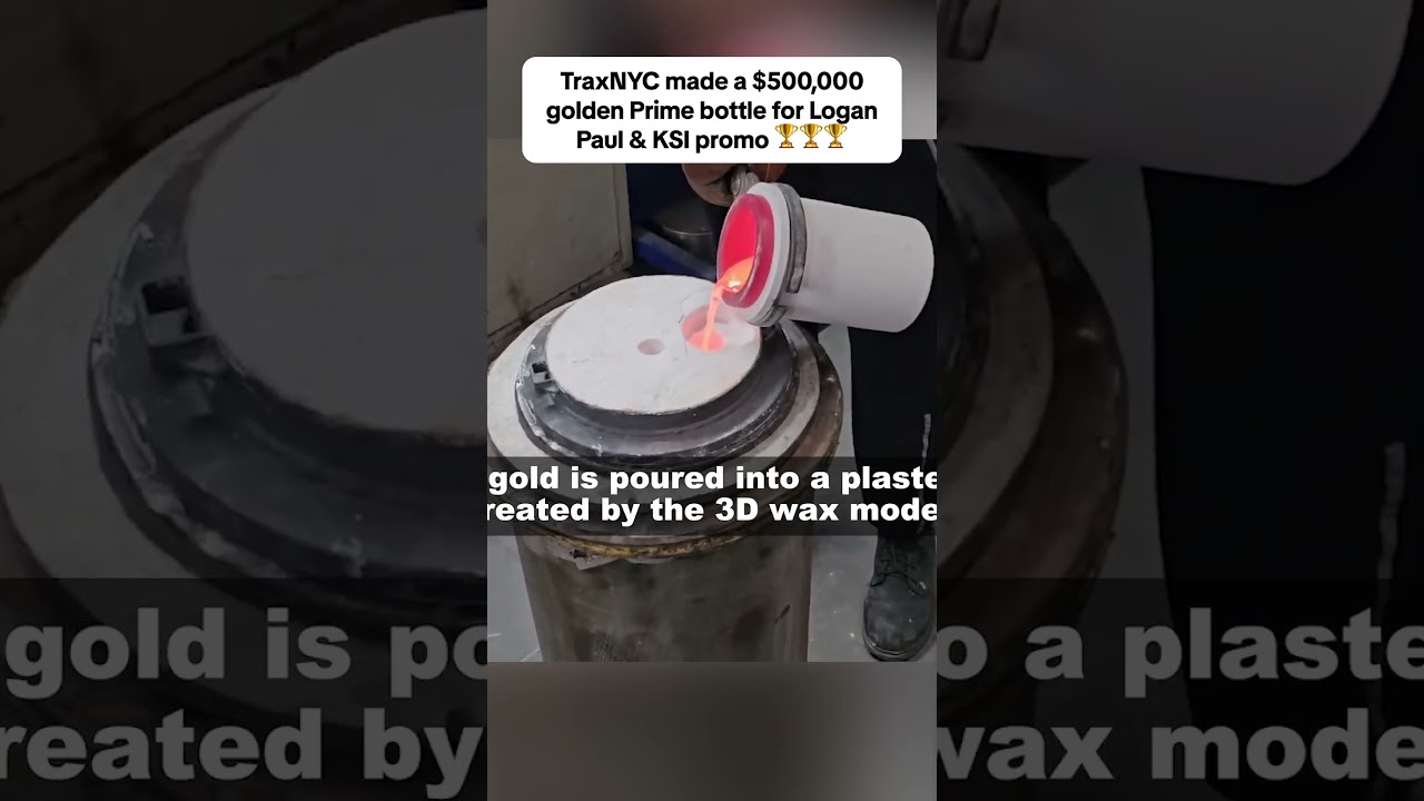 The $500k golden Prime bottle by TraxNYC  #money #jewellery #loganpaul #fyp #business #entrepreneur
