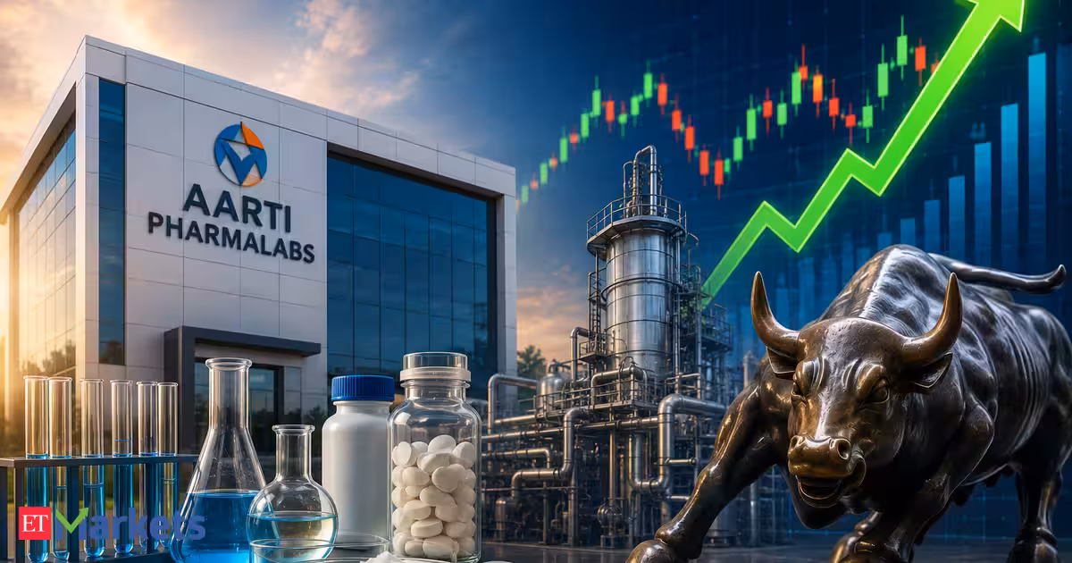 Aarti Pharmalabs shares hit 20% upper circuit as Q1 net profit surges 65% YoY to Rs 76 crore