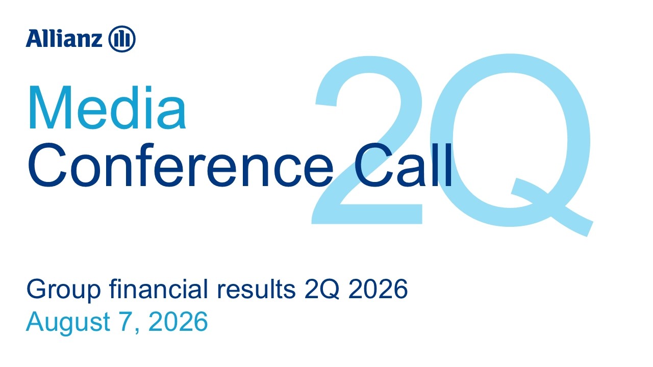 Allianz Financial Results 2Q 2026: Media Call