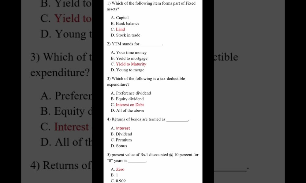 TYBAF SEM V | FINANCIAL MANAGEMENT | IMPORTANT MCQ'S WITH ANSWER