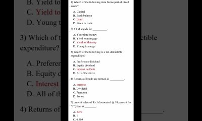 TYBAF SEM V | FINANCIAL MANAGEMENT | IMPORTANT MCQ'S WITH ANSWER