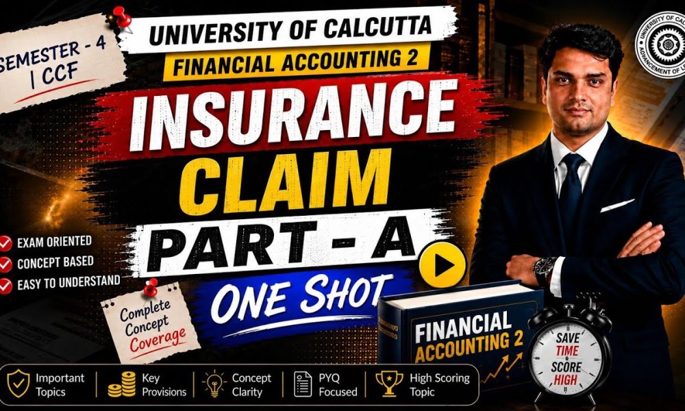 Insurance Claim | ONE SHOT PART - A  | Sem-4 CCF | Financial accounting |Calcutta University