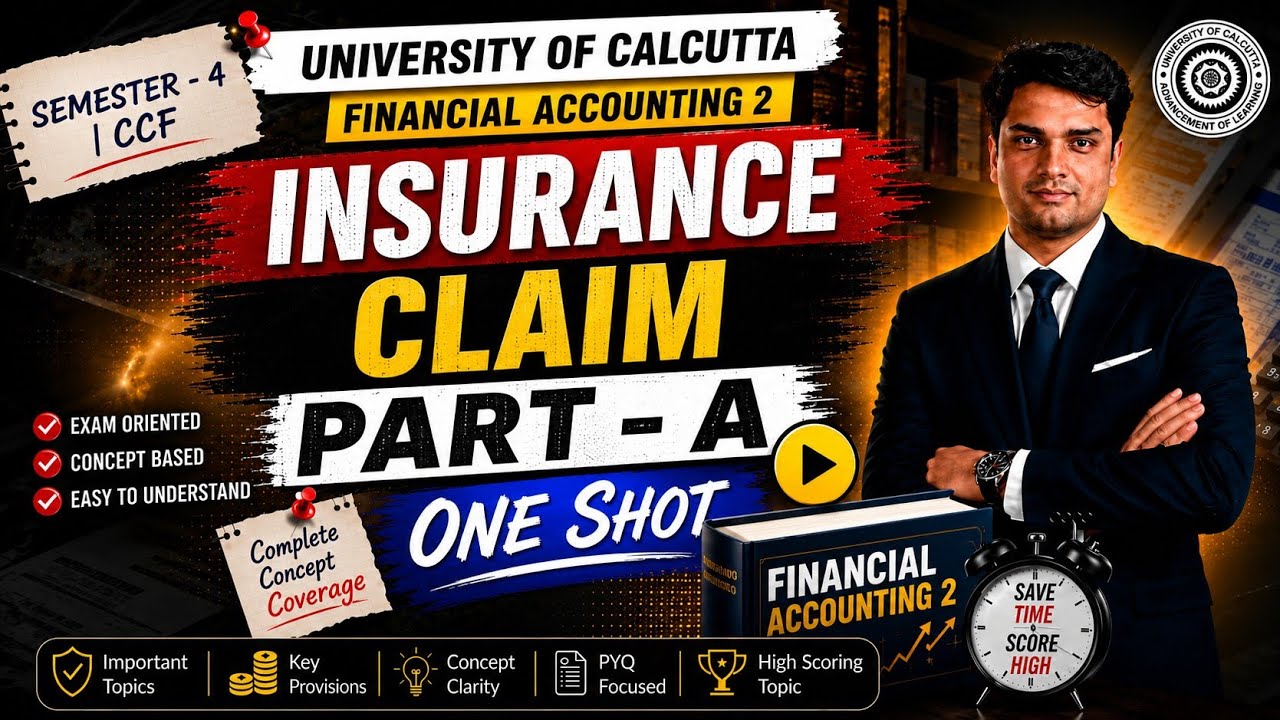 Insurance Claim | ONE SHOT PART - A  | Sem-4 CCF | Financial accounting |Calcutta University