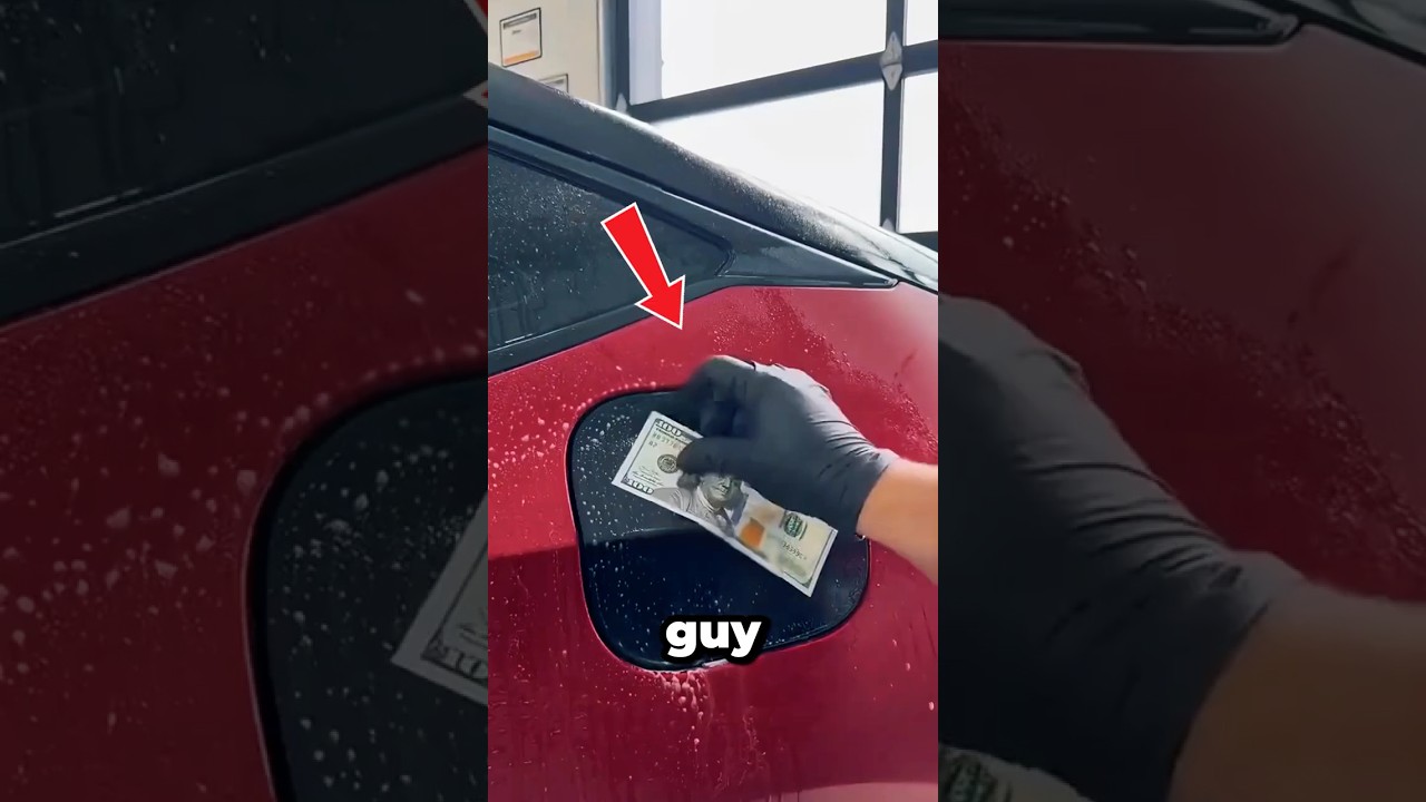 He Left $100 On His Car! #money #car #parking