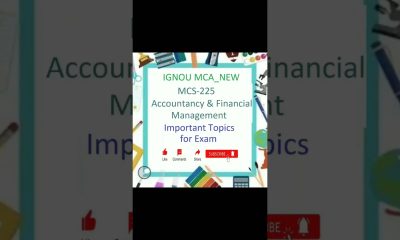 MCS 225 Accountancy & Financial Management Important Topics For Exam | MCA_NEW | IGNOU #exam