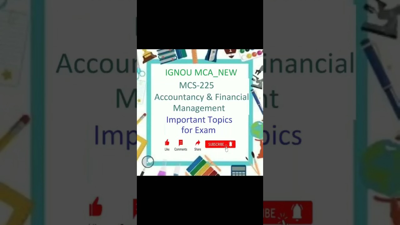 MCS 225 Accountancy & Financial Management Important Topics For Exam | MCA_NEW | IGNOU #exam