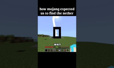 how mojang expected us to find the nether!!