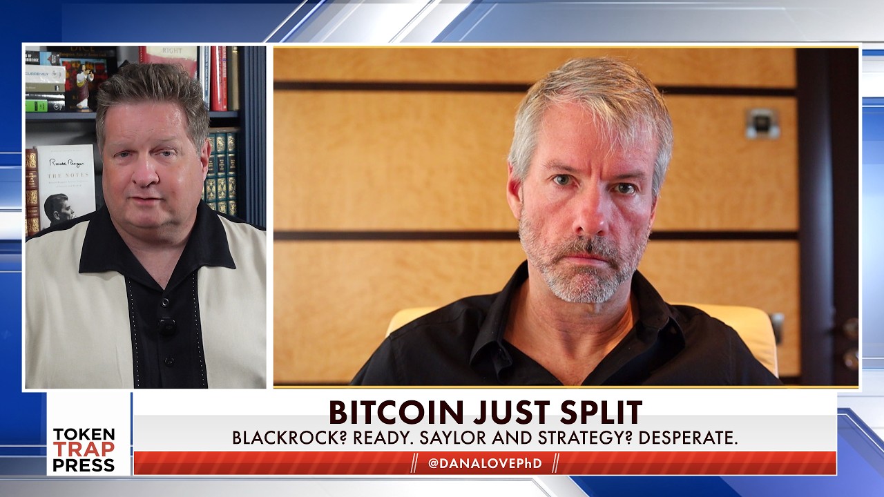 Bitcoin Just Split. BlackRock Priced It In. Michael Saylor Denies It Happened.