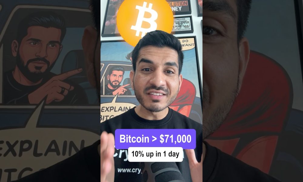 Bitcoin $72,000 (10% up in 1 day)